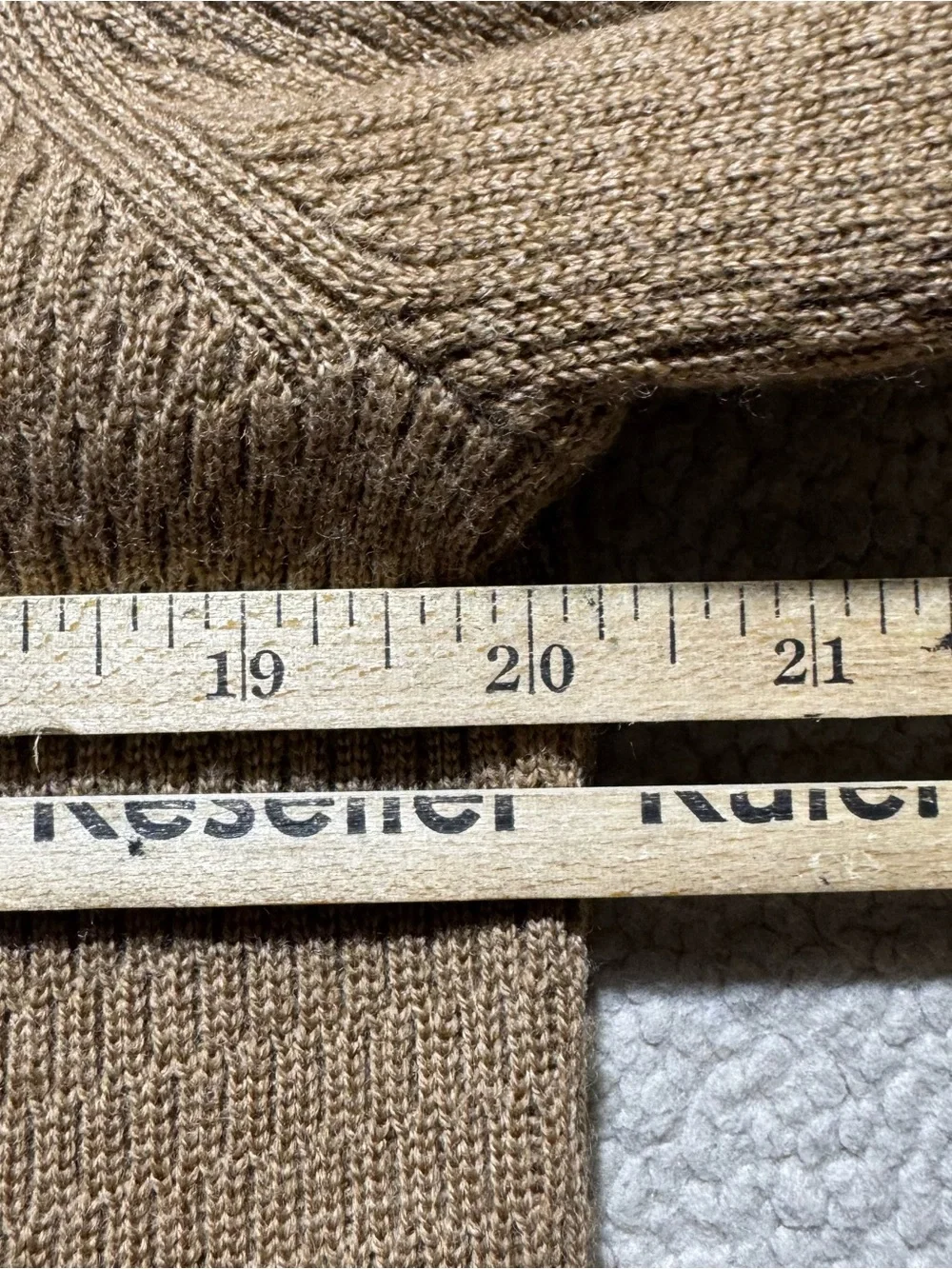 Banana Republic Sweater Mens Large Brown Long Sleeve Extra Fine Merino Wool NEW